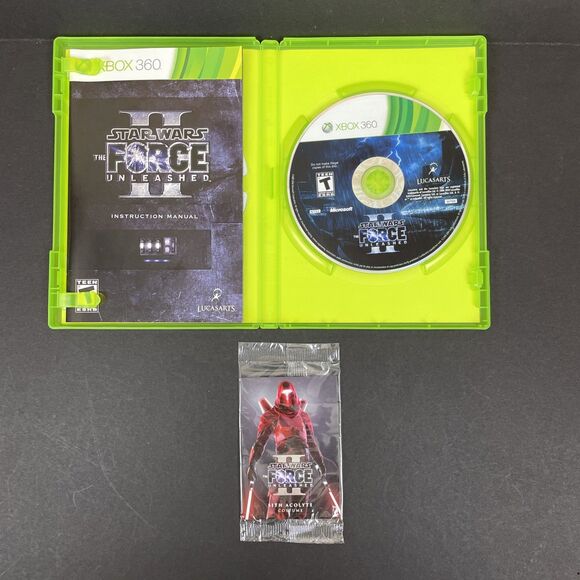 Star Wars The Force Unleashed II Xbox 360 Complete w/ Manual & New Bonus Card - Picture 1 of 8